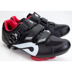 Peloton Original Cycling Shoes Womens Size 38 US 7 Black Red Home Bicycle Riding